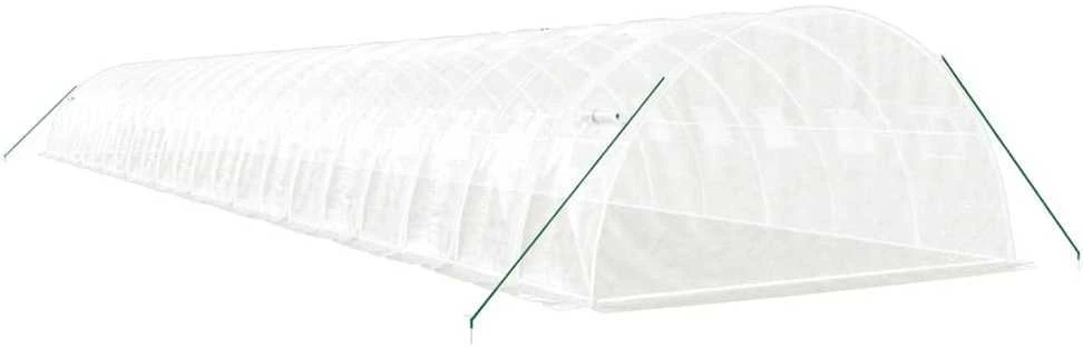 Šiltnamis su plieno rėmu, baltos spalvos, 22x4x2m, 88m²