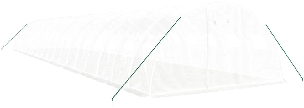Šiltnamis su plieno rėmu, baltos spalvos, 18x4x2m, 72m²