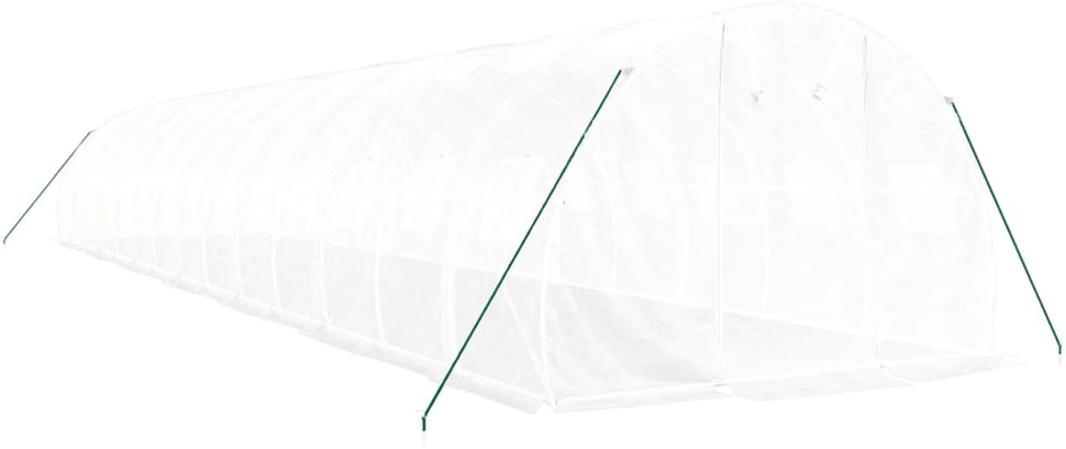 Šiltnamis su plieno rėmu, baltos spalvos, 14x3x2m, 42m²