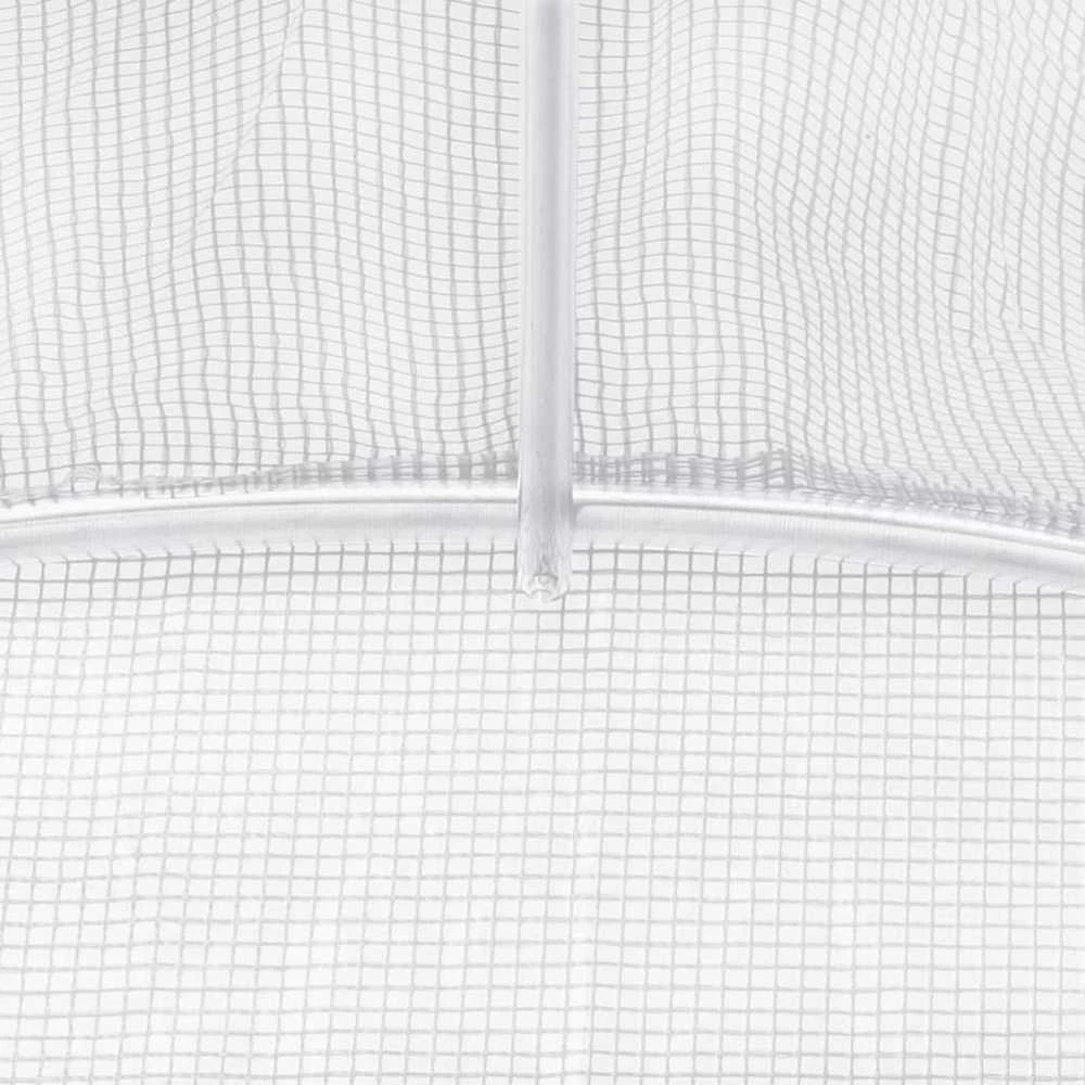Šiltnamis su plieno rėmu, baltos spalvos, 20x3x2m, 60m²