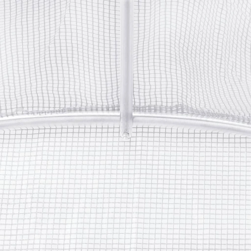 Šiltnamis su plieno rėmu, baltos spalvos, 20x4x2m, 80m²
