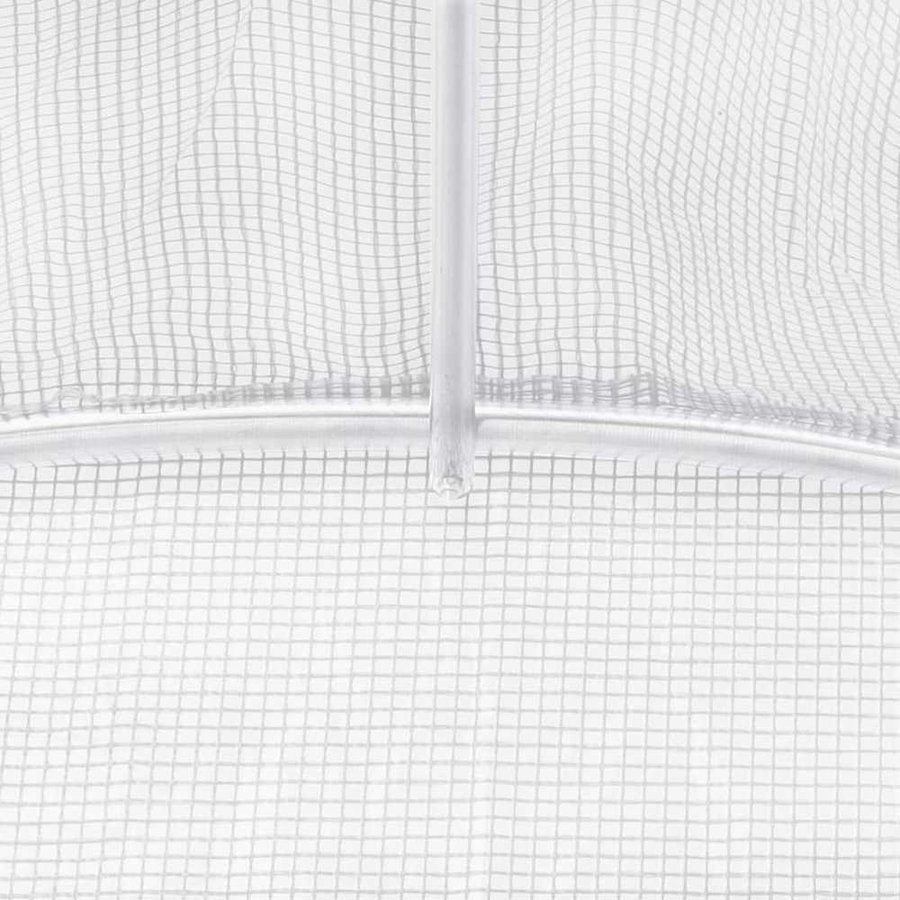 Šiltnamis su plieno rėmu, baltos spalvos, 22x5x2,3m, 110m²