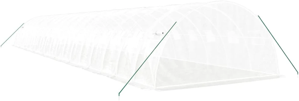 Šiltnamis su plieno rėmu, baltos spalvos, 18x4x2m, 72m²