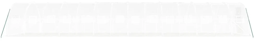 Šiltnamis su plieno rėmu, baltos spalvos, 14x3x2m, 42m²