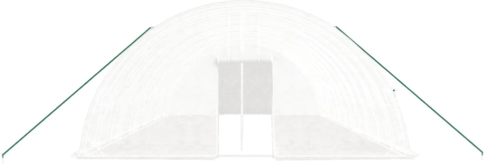 Šiltnamis su plieno rėmu, baltos spalvos, 12x6x2,85m, 72m²