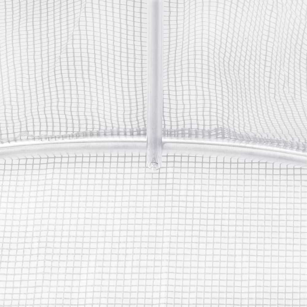 Šiltnamis su plieno rėmu, baltos spalvos, 6x5x2,3m, 30m²