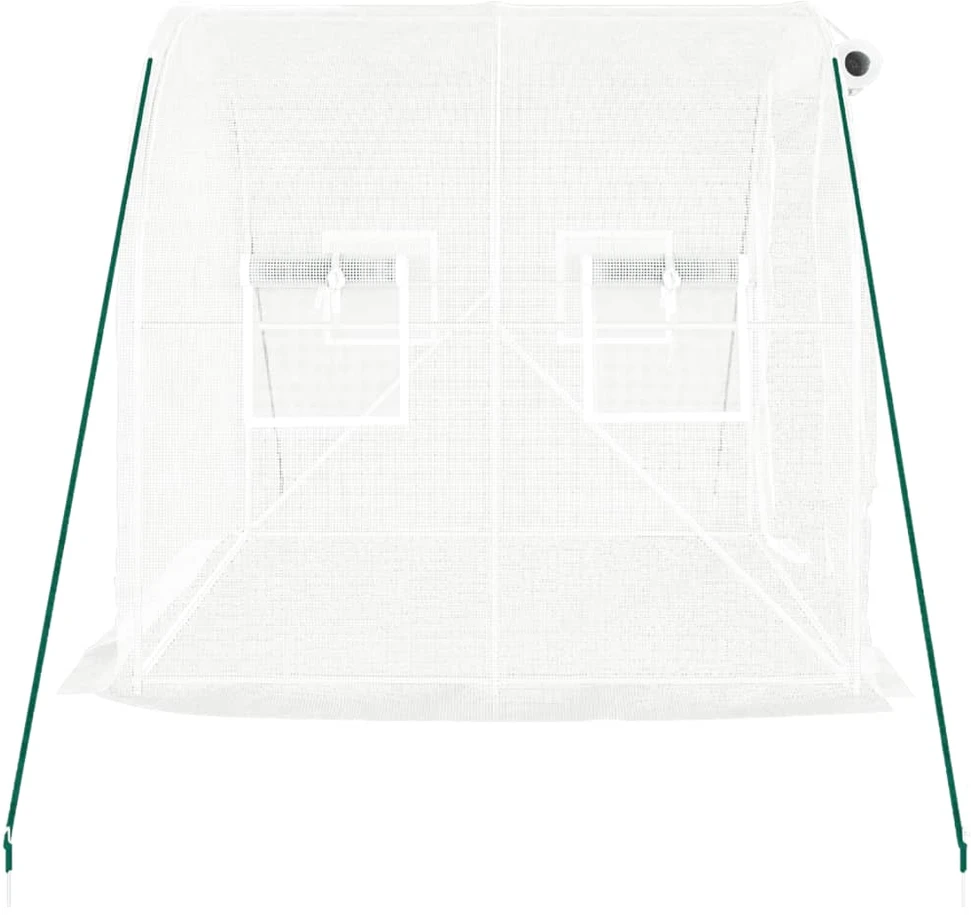 Šiltnamis su plieno rėmu, baltos spalvos, 2x2x2m, 4m²