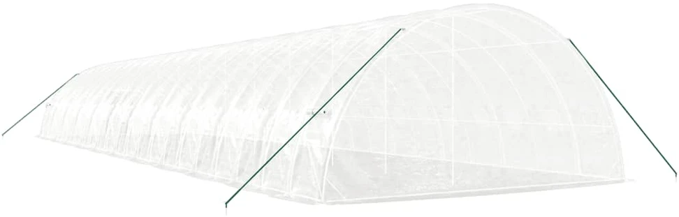 Šiltnamis su plieno rėmu, baltos spalvos, 22x6x2,85m, 132m²
