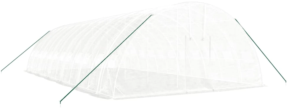 Šiltnamis su plieno rėmu, baltos spalvos, 12x6x2,85m, 72m²