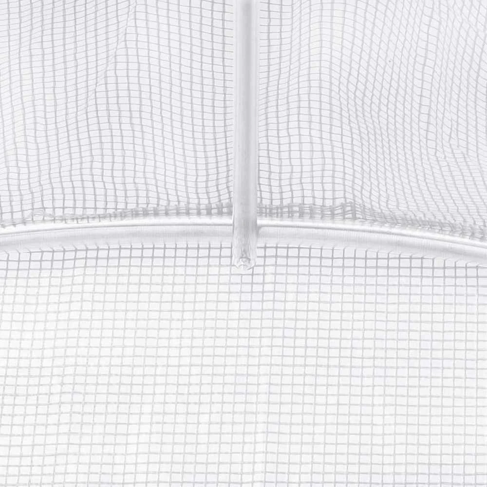 Šiltnamis su plieno rėmu, baltos spalvos, 3x2x2m, 6m²