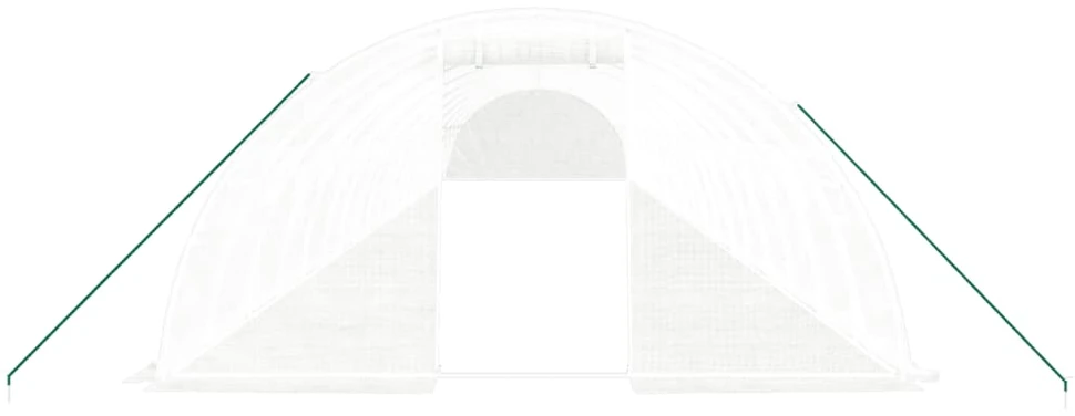 Šiltnamis su plieno rėmu, baltos spalvos, 20x4x2m, 80m²