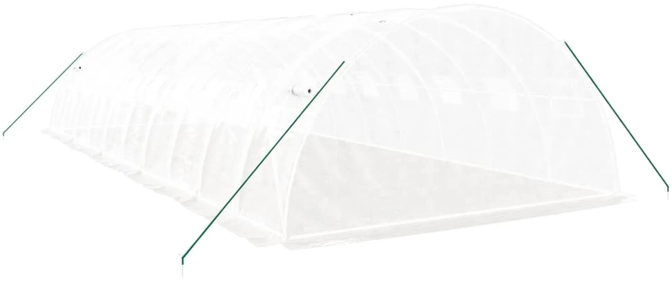 Šiltnamis su plieno rėmu, baltos spalvos, 10x4x2m, 40m²