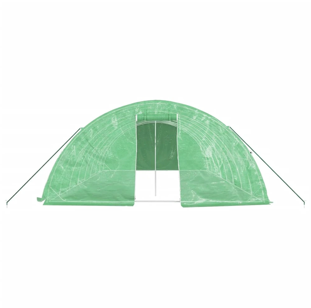 Šiltnamis su plieno rėmu, žalios spalvos, 8x5x2,3m, 40m²