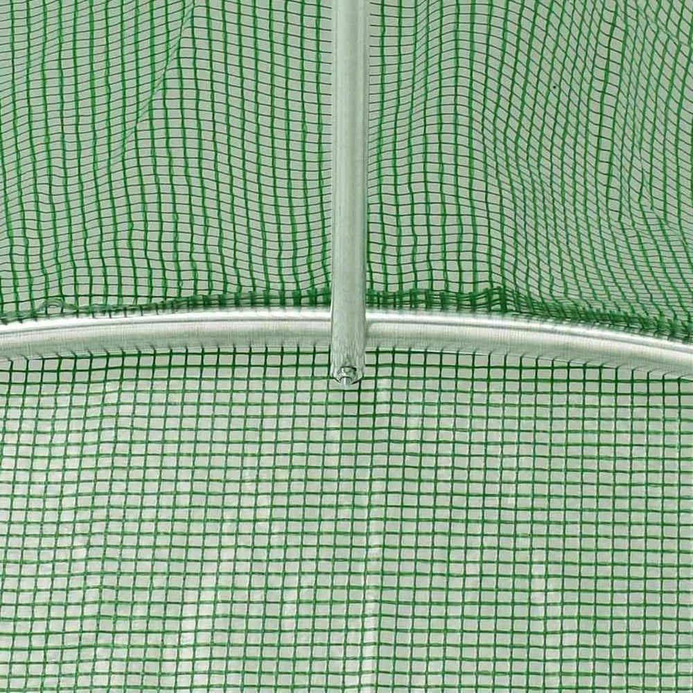 Šiltnamis su plieno rėmu, žalios spalvos, 14x5x2,3m, 70m²