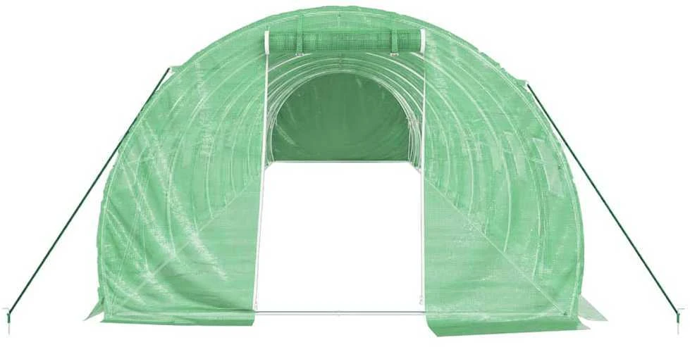 Šiltnamis su plieno rėmu, žalios spalvos, 12x3x2m, 36m²