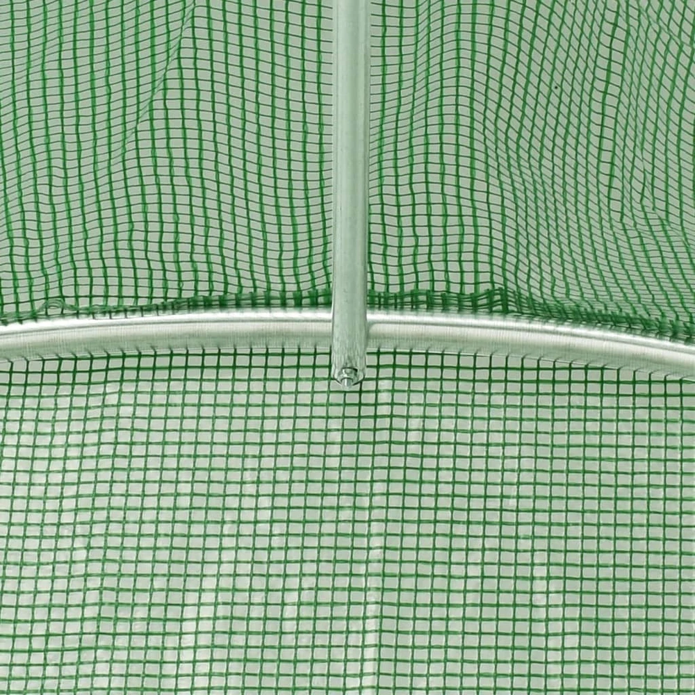 Šiltnamis su plieno rėmu, žalios spalvos, 14x2x2m, 28m²