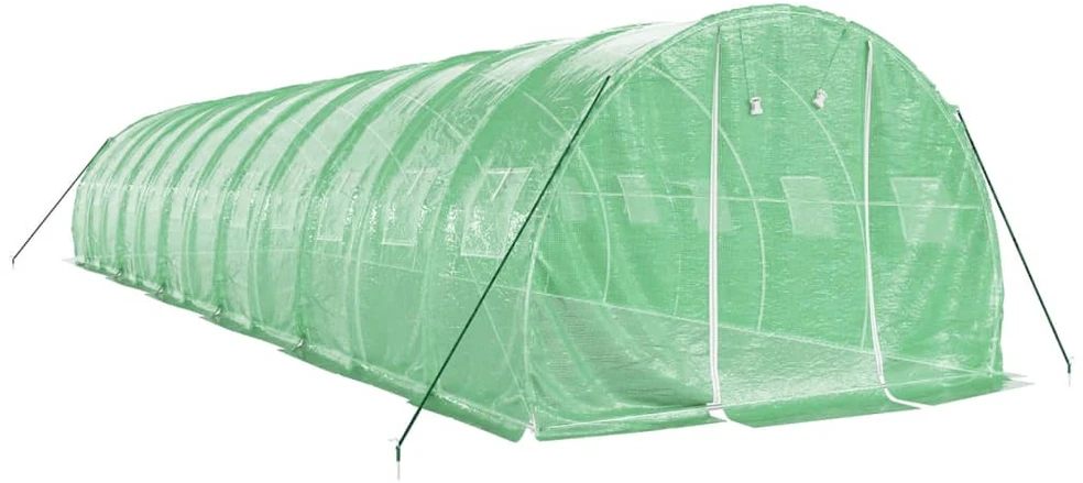 Šiltnamis su plieno rėmu, žalios spalvos, 12x3x2m, 36m²