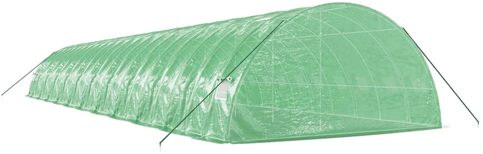 Šiltnamis su plieno rėmu, žalios spalvos, 22x6x2,85m, 132m²