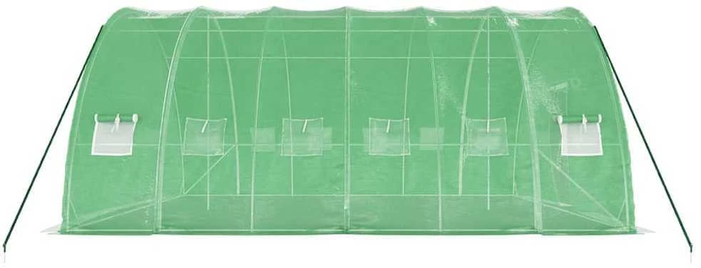 Šiltnamis su plieno rėmu, žalios spalvos, 6x6x2,85m, 36m²
