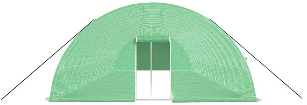 Šiltnamis su plieno rėmu, žalios spalvos, 16x6x2,85m, 96m²