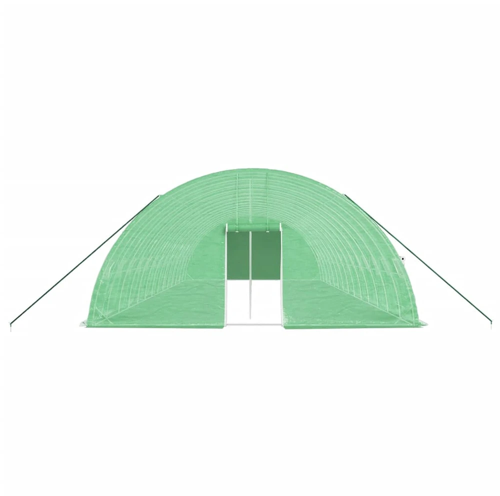 Šiltnamis su plieno rėmu, žalios spalvos, 14x6x2,85m, 84m²