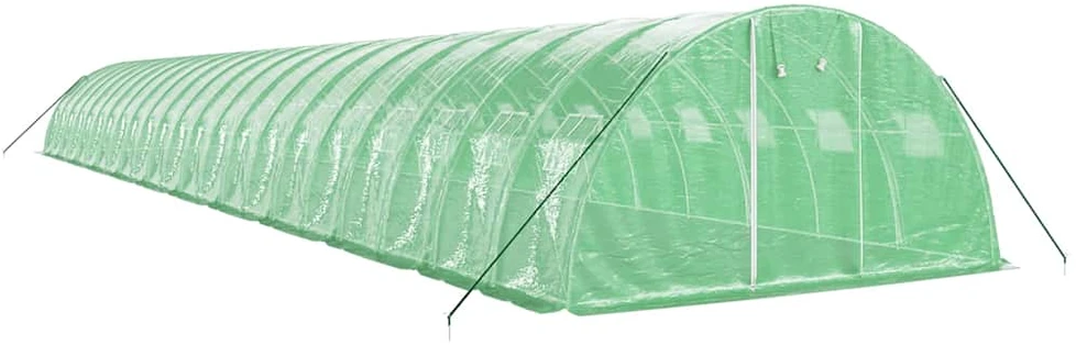 Šiltnamis su plieno rėmu, žalios spalvos, 22x4x2m, 88m²