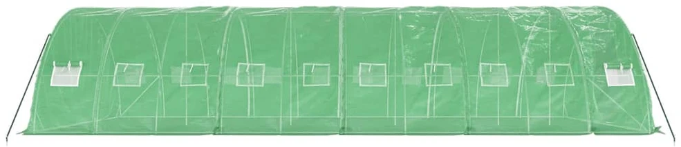 Šiltnamis su plieno rėmu, žalios spalvos, 10x5x2,3m, 50m²