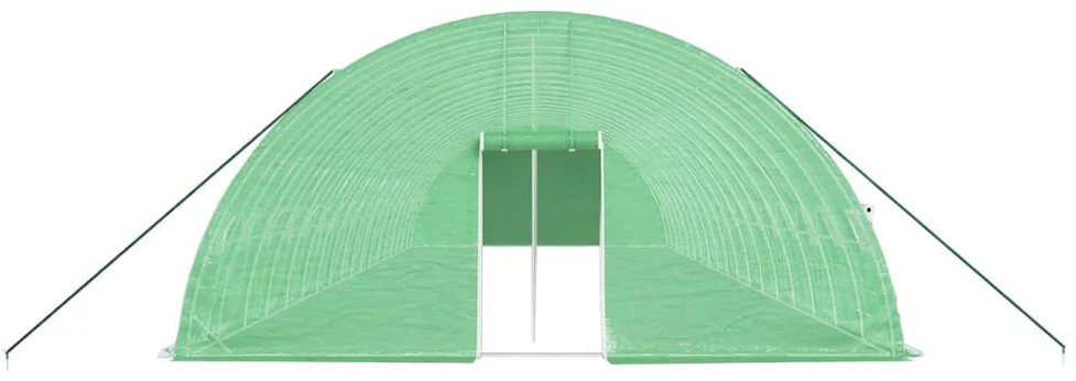 Šiltnamis su plieno rėmu, žalios spalvos, 18x6x2,85m, 108m²