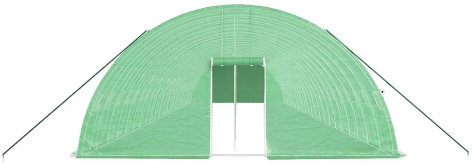 Šiltnamis su plieno rėmu, žalios spalvos, 24x6x2,85m, 144m²