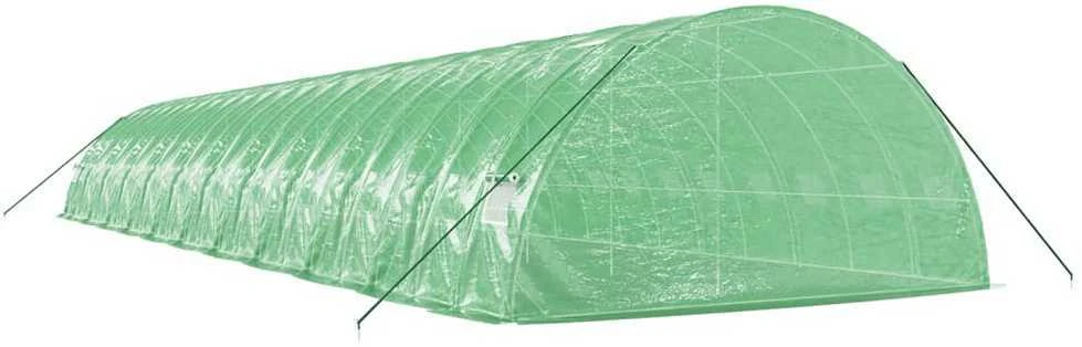 Šiltnamis su plieno rėmu, žalios spalvos, 22x6x2,85m, 132m²