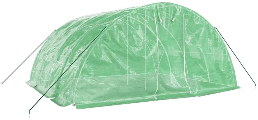 Šiltnamis su plieno rėmu, žalios spalvos, 5x4x2,3m, 20m²