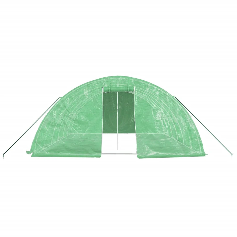 Šiltnamis su plieno rėmu, žalios spalvos, 6x5x2,3m, 30m²