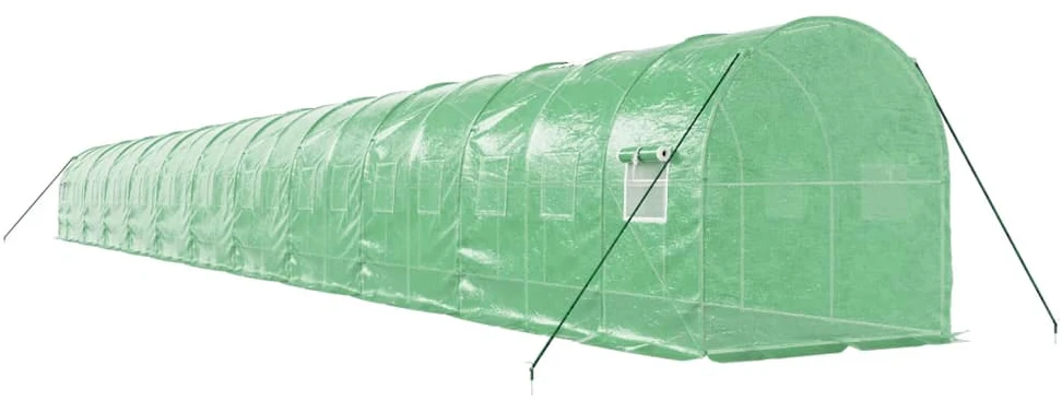 Šiltnamis su plieno rėmu, žalios spalvos, 22x2x2m, 44m²