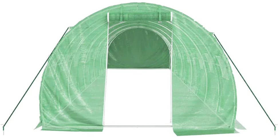 Šiltnamis su plieno rėmu, žalios spalvos, 10x3x2m, 30m²