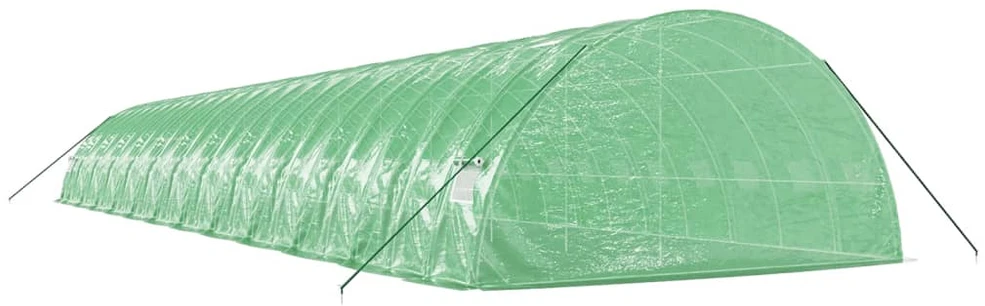 Šiltnamis su plieno rėmu, žalios spalvos, 24x6x2,85m, 144m²