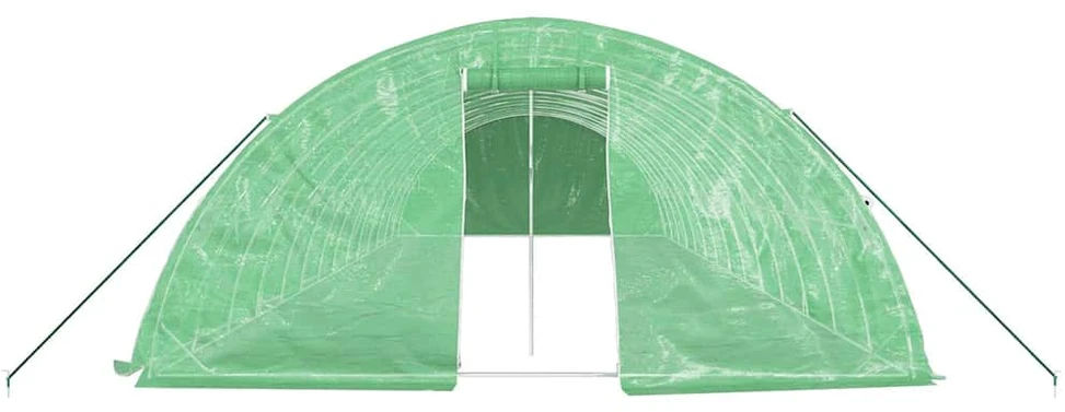Šiltnamis su plieno rėmu, žalios spalvos, 14x5x2,3m, 70m²