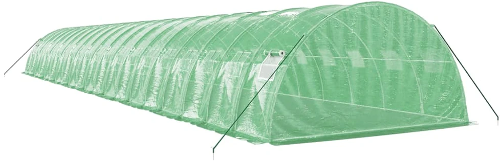 Šiltnamis su plieno rėmu, žalios spalvos, 20x4x2m, 80m²