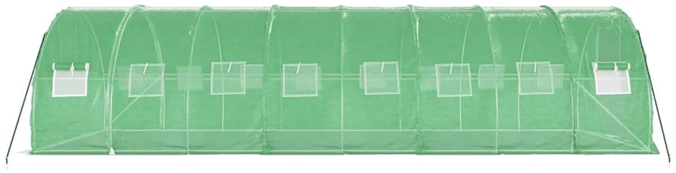 Šiltnamis su plieno rėmu, žalios spalvos, 8x3x2m, 24m²