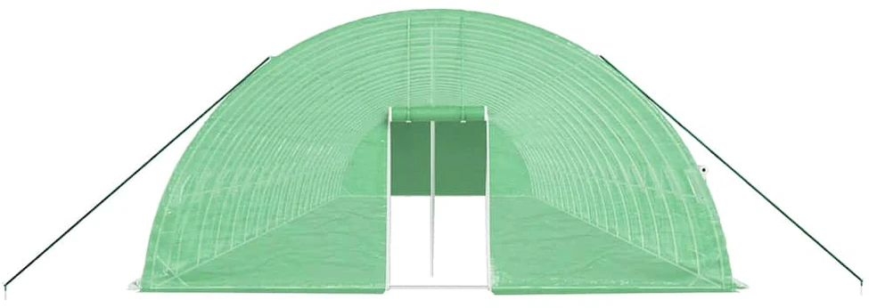 Šiltnamis su plieno rėmu, žalios spalvos, 20x6x2,85m, 120m²
