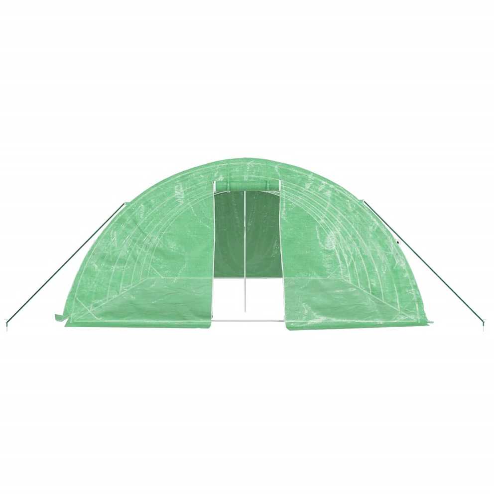Šiltnamis su plieno rėmu, žalios spalvos, 6x5x2,3m, 30m²