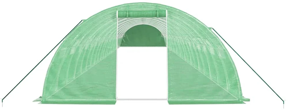 Šiltnamis su plieno rėmu, žalios spalvos, 22x4x2m, 88m²