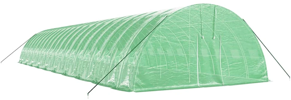 Šiltnamis su plieno rėmu, žalios spalvos, 20x6x2,85m, 120m²