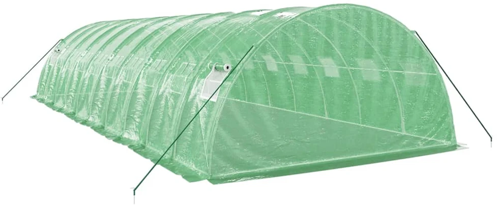 Šiltnamis su plieno rėmu, žalios spalvos, 10x4x2m, 40m²