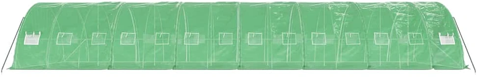 Šiltnamis su plieno rėmu, žalios spalvos, 14x5x2,3m, 70m²
