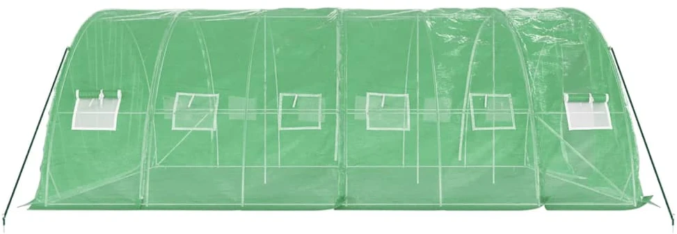 Šiltnamis su plieno rėmu, žalios spalvos, 6x5x2,3m, 30m²