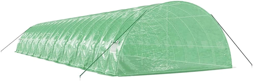 Šiltnamis su plieno rėmu, žalios spalvos, 20x6x2,85m, 120m²
