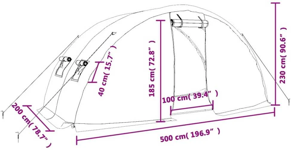 Šiltnamis su plieno rėmu, žalios spalvos, 5x2x2,3m, 10m²