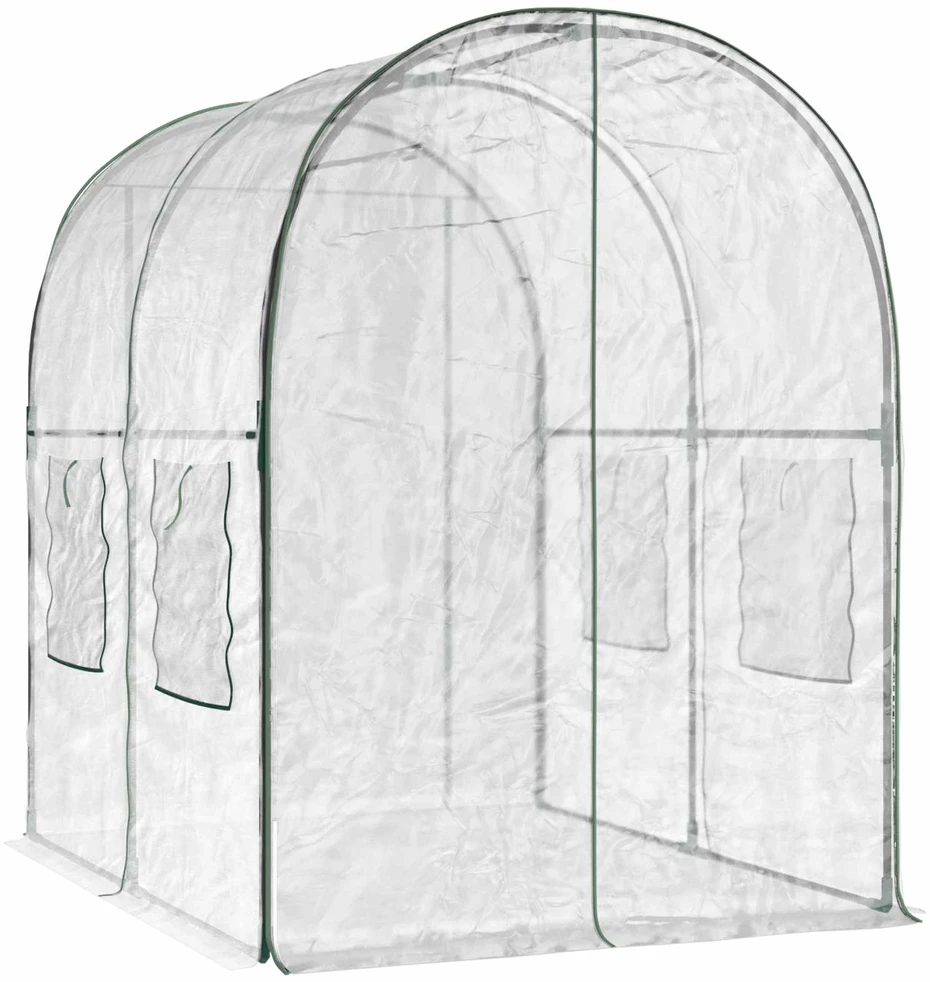 Šiltnamis su rėmu 160 x 200 x 192,5 cm PVC Skaidrus