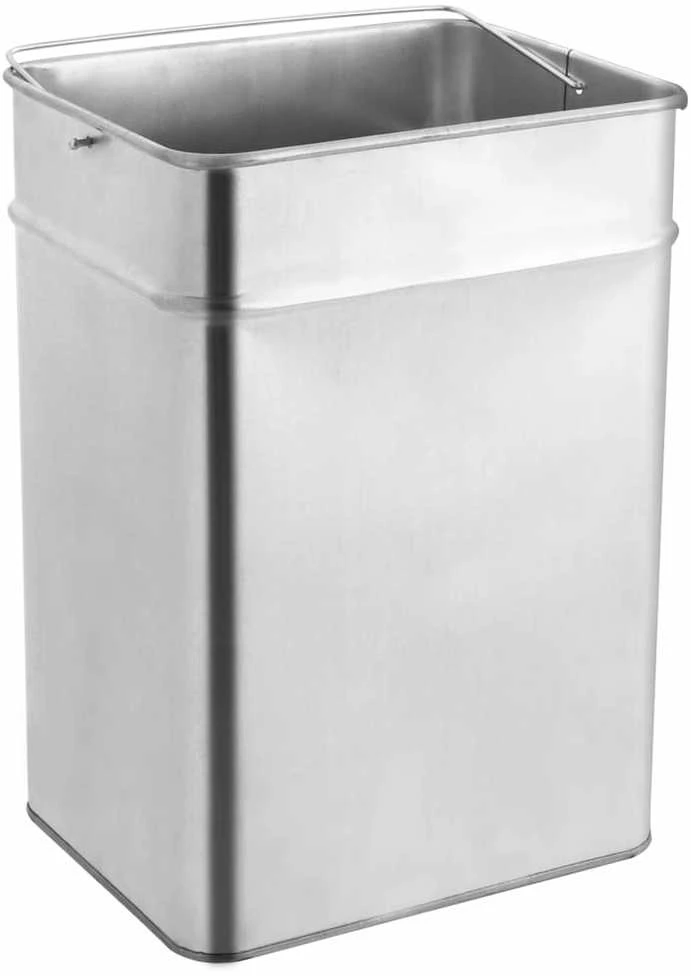 Šiukšliadėžė-peleninė, juodos spalvos, plienas, 45l