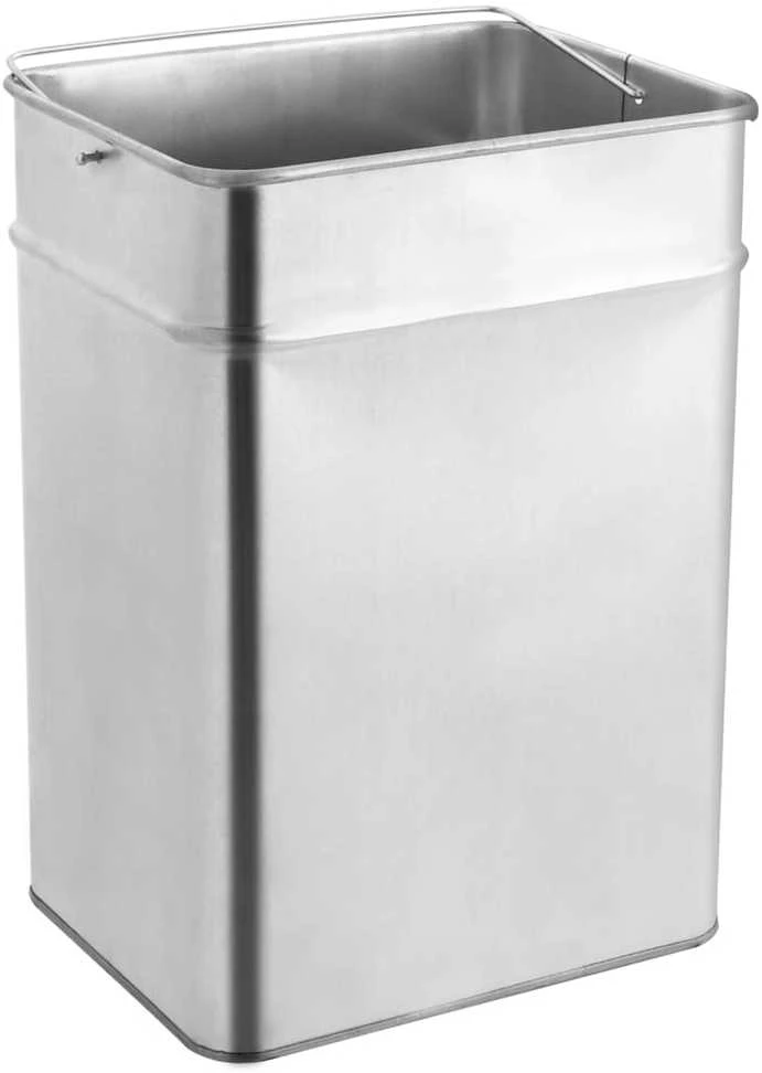 Šiukšliadėžė-peleninė, juodos spalvos, plienas, 45l